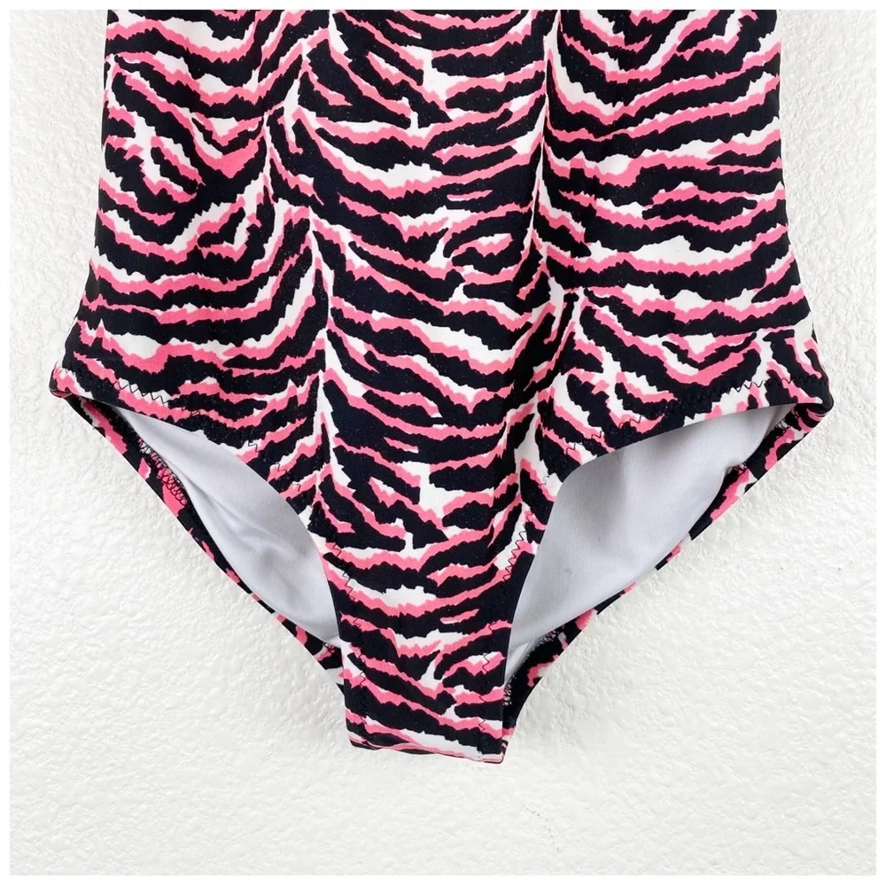Milly Minis Pink Zebra Print Swimsuit and Coverup -‎ 6/7